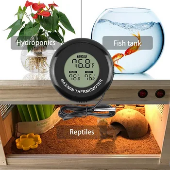 

Aquarium Water Thermometer Plastic Digital LCD Display with Sensor Wire Fish Tank Accessory water thermometer 1pc aquarium tool