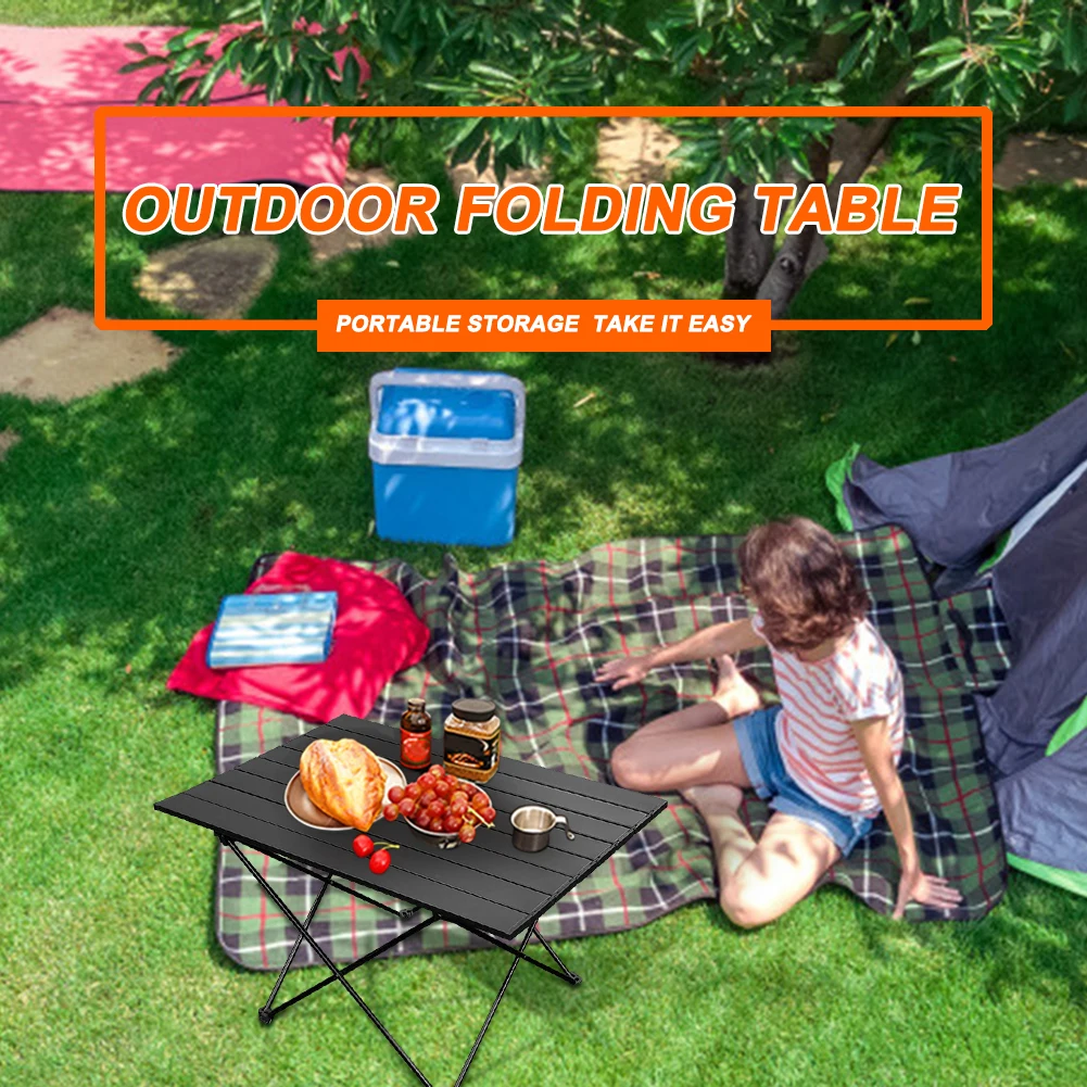 Portable Folding Camping Table Outdoor Canopy Cooking Foldable Desk Tourist Picnic Small Lightweight Metal Camping Folding Table foldable table