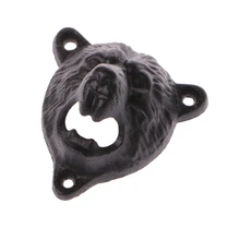 Чугунное настенное крепление голова медведя зубы укус открывалка для бутылок кухня открывалки пива 72XF