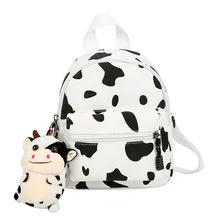 

1pc Travel Backpack Children Bags Cute Cartoon Cow Stria Toddler Baby Outdoor Kawaii Black White Bag 2021 In Kindergarten