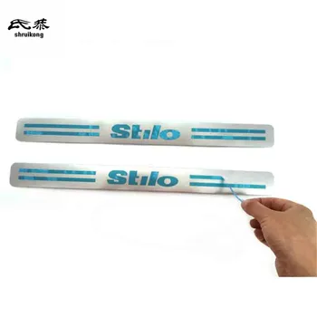 

2pcs/lot car stickers for 2007-2019 FIAT Stilo ultra-thin Stainless Steel Door Sill Scuff Plate car accessories