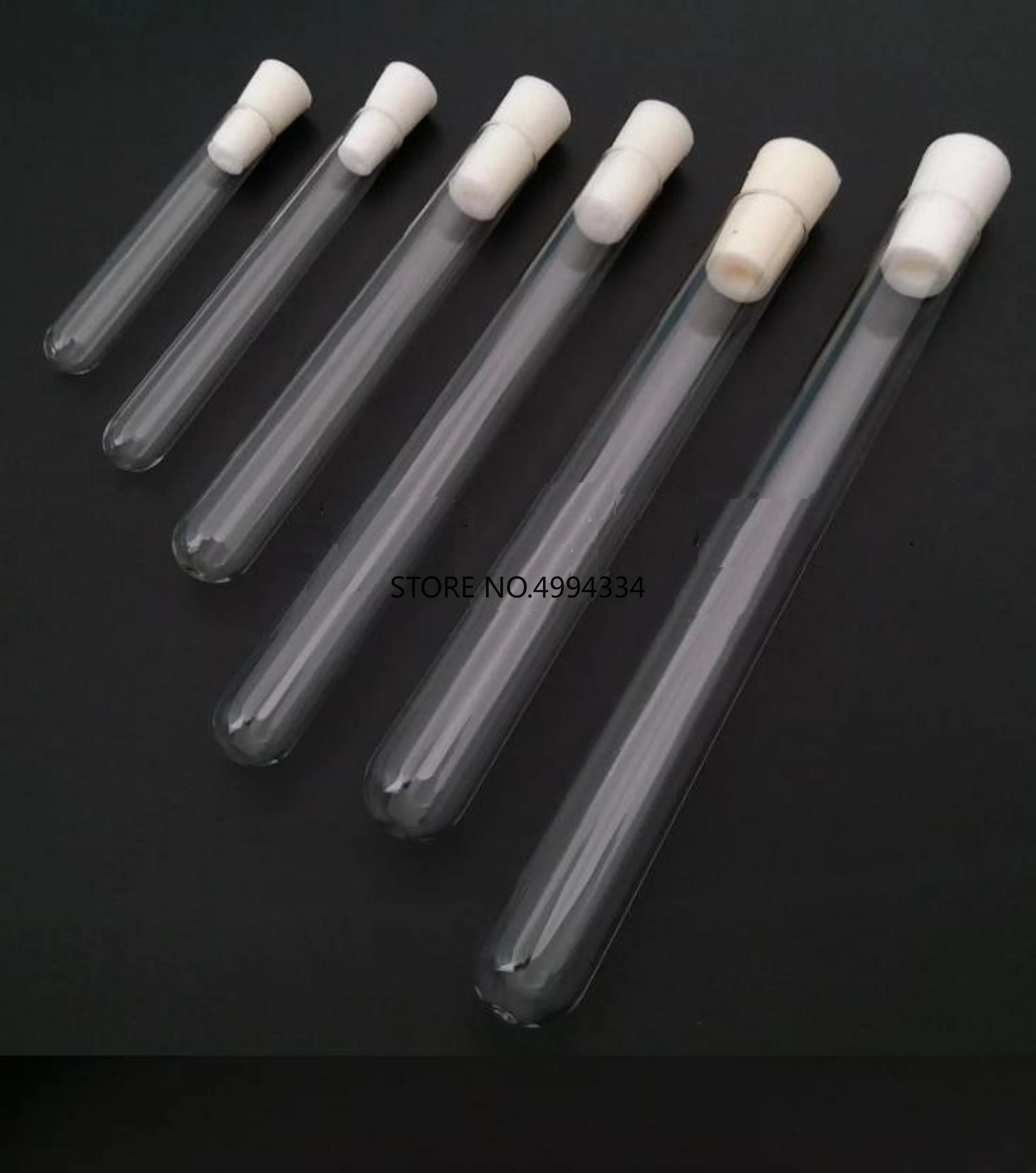 

(100pcs/pack)15*100mm Clear Plastic Test Tubes with Silicon Bung Stopper U-shape Bottem Used for Laboratory or Wedding Vial