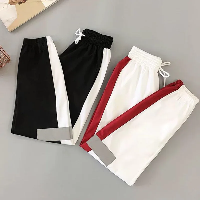 Pantalones deportivos largos de S-5XL para mujer, pantalón blanco de secado  rápido, Harajuku, Harem, para correr - AliExpress