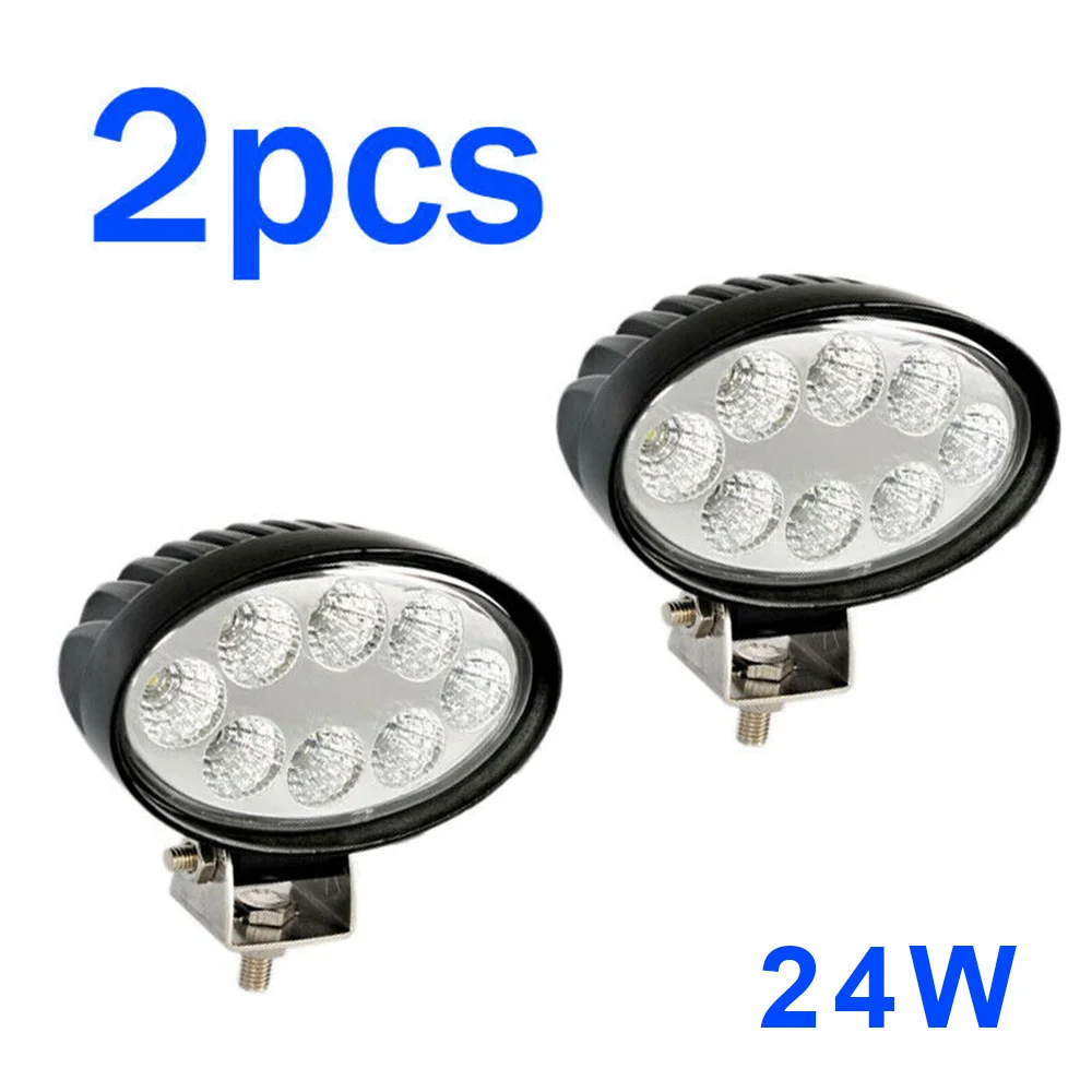 

2PCS LED Work Lights Flood 24W Off-Road Vehicles Driving Headlight Pod Lamps Auto Replacement Parts Work Light
