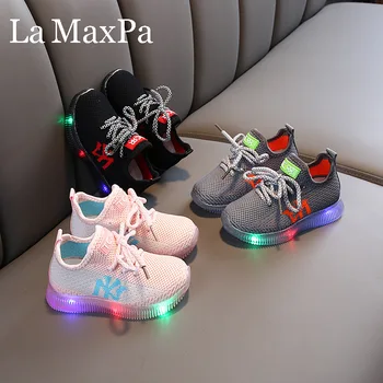 

2020 Spring New Glowing Sneakers Kids Shoes Boys Tenis LED Infantil for Boy Sport Lighting LED Shoes Children tenis infantil led