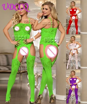 

Sexy Fish Net Lingerie woman Babydoll exotic apparel costumes Catsuit Underwear Chemises Teddies garters Costume sleepwear Q565