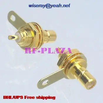 

DHL/EMS 200pcs Connector SMB male plug bulkhead handle solder cup Panel mount Straight -A3