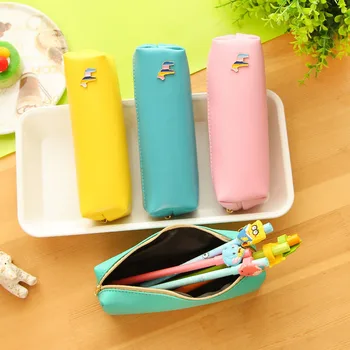 

8Pcs Colorful Horse Cabinet Pen Pencil Bag PU Leather Storage Pouch Case Organizer for Erasers Stationery Office School H6345