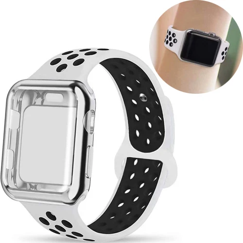 9 Силиконовый чехол и ремешок для apple watch band 44 мм 40 мм, 42 мм, 38 мм, версия наручных часов iwatch, ремешок series 5/4/3/2/1 браслет& крышки аксессуары - Цвет ремешка: 9