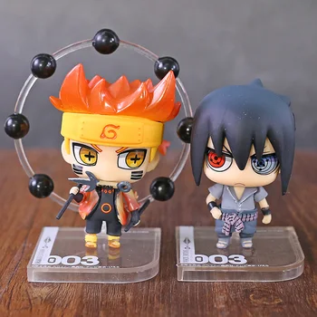 

NARUTO Shippuden Naruto Uzumaki & Sasuke Uchiha Q Version PVC Figures Collectible Model Toys 2pcs/set