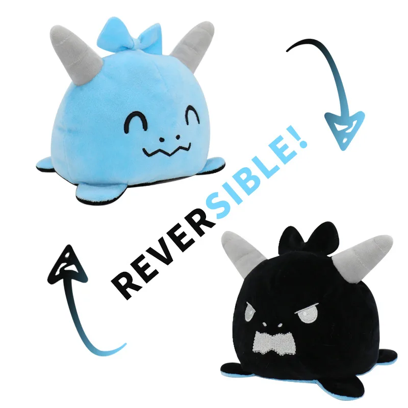 New Animal Reversible Plush Toys Genius Gradient Unicorns Dolls Stress Relief Creative Toys For Children Birthday Gifts For Kids