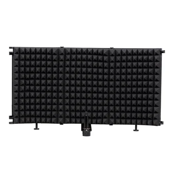 

Cover Noise Reduction Microphone Isolation Shield Panel Live Broadcast Sound Absorbing Wind Screen Foldable Recording Equipment