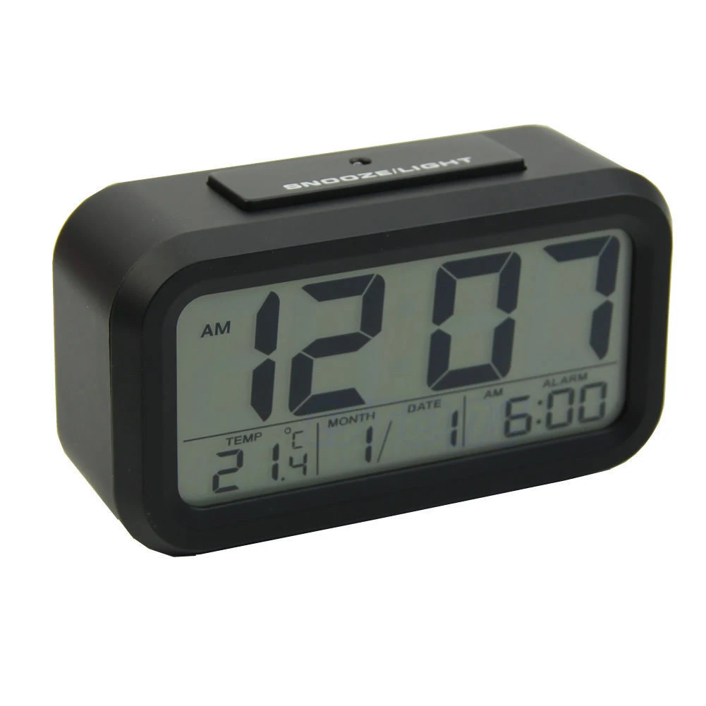 DOITOOL Reloj de mesa luminoso LED reloj despertador digital despertador  eléctrico reloj despertador espejo 1pc LED reloj digital escritorio reloj