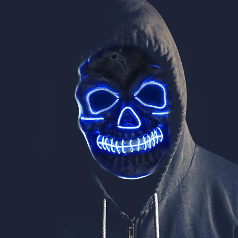 

Full Face Scary LED Luminous Mask Mascara Led Masque Masks For Halloween Party Horror Mask Masque Cosplay Mascara Terror