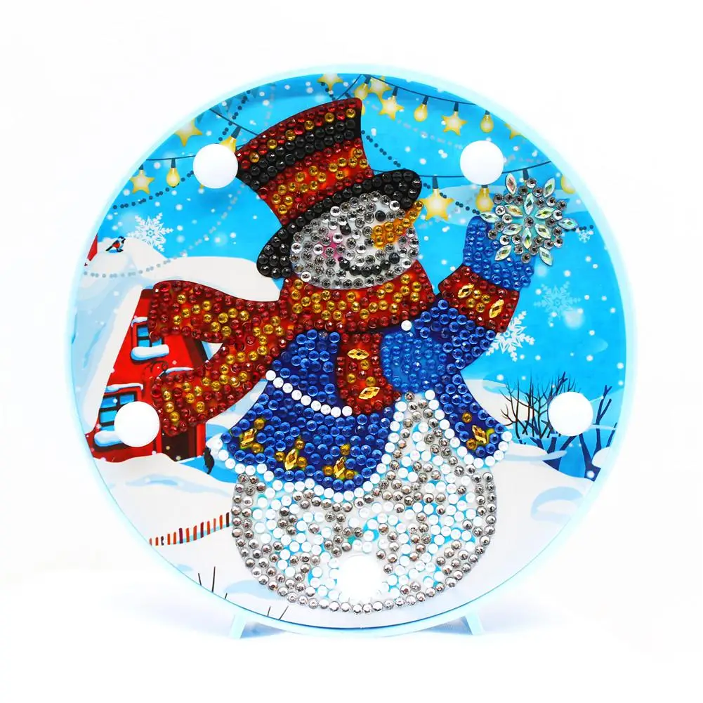 snowman DIY алмазная живопись ночник Рождественский подарок декоративные огни для дома спальни рождественские украшения - Испускаемый цвет: snowman