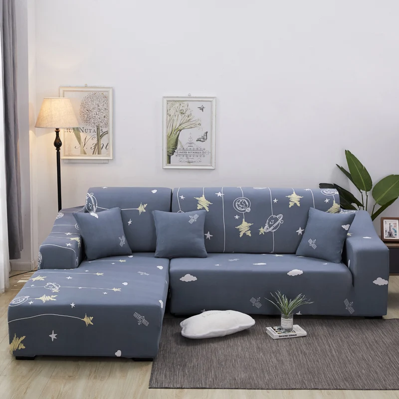 Стрейч L форма дивана Slipcover покрывала для стрейч мебель протектор Чехлы из