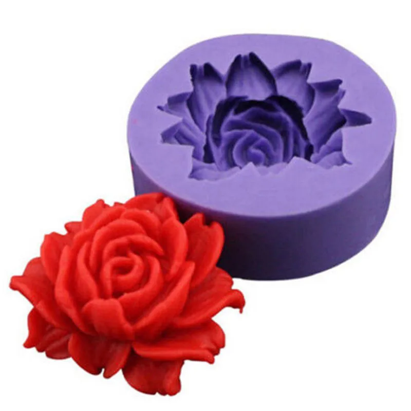 3D Роза Форма для шоколадного фондана инструменты для украшения торта силиконовые формы для мыла формы для торта