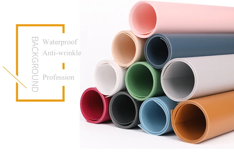 Description Picture 2 of item13 Morandi Color Matte PVC Photography Background Board Fotografia Backdrops Photo Studio Accessories Food Jewelry Shoot Props