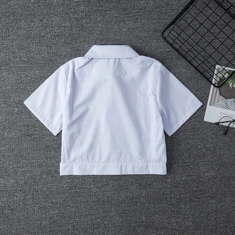 Japanese School Uniform,Japanese Schoolgirl Skirt for Girls Short Sleeve White Shirt School Dress Jk Sailor Suit Tops Business Work