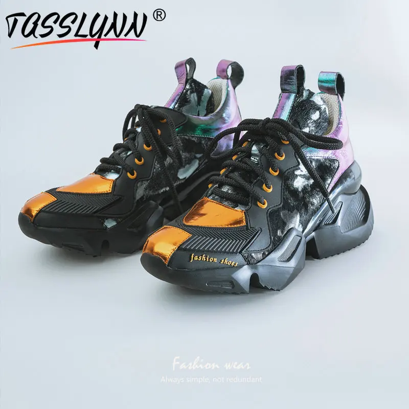 

TASSLYNN 2019 Fashion Sneakers Women Genuine Leather Basic Patchwork Round Toe Casual Woman Shoes Korean Shoes Size 35-39