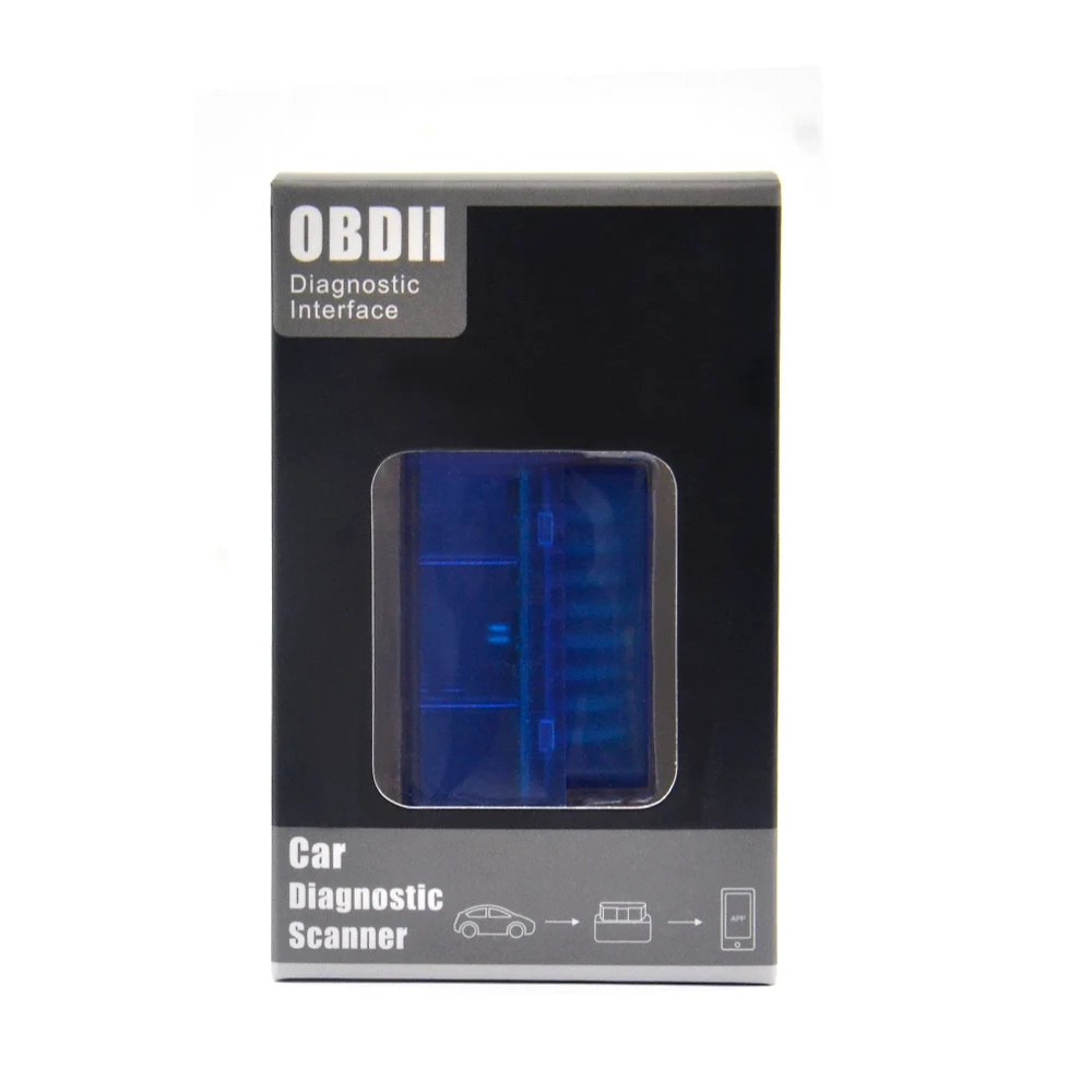 Новейший 25K80 Мини elm327 Bluetooth OBD2 V1.5 OBD 2 Автомобильный диагностический инструмент сканер elm327 OBDII адаптер автоматический диагностический инструмент