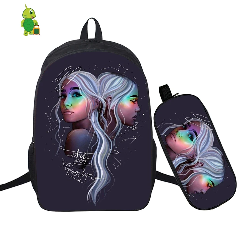 JX-Ariana 9 Mochila Ариана Гранде 7 рюкзак с кольцами 2 шт./компл. школьные рюкзаки для девочек-подростков; брюки-Карандаш для девочек чехол для ноутбука рюкзак Повседневное дорожные сумки - Цвет: JX-Ariana 9