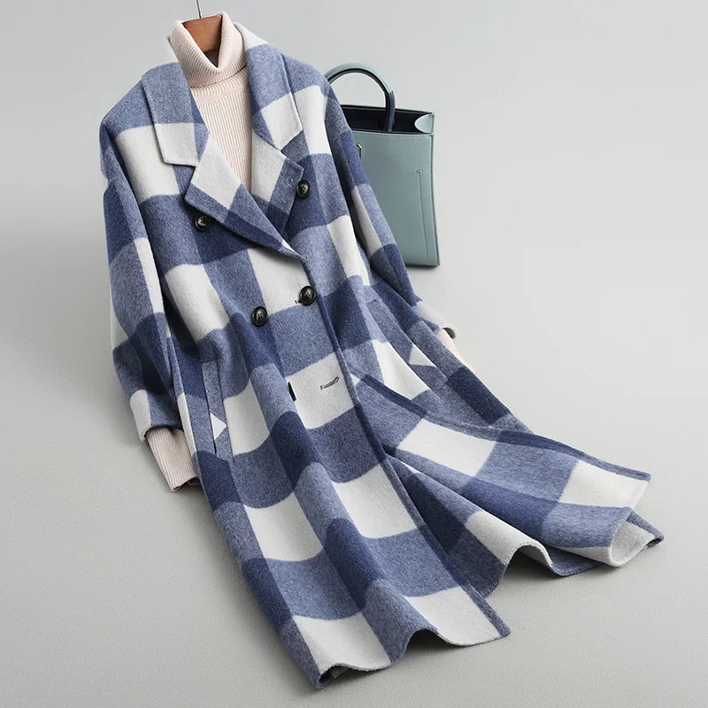 

Coat Winter Women Real Wool Coat Female Double Side Woolen Coats and Jackets Women Korean Windbreaker Manteau Femme MY en s