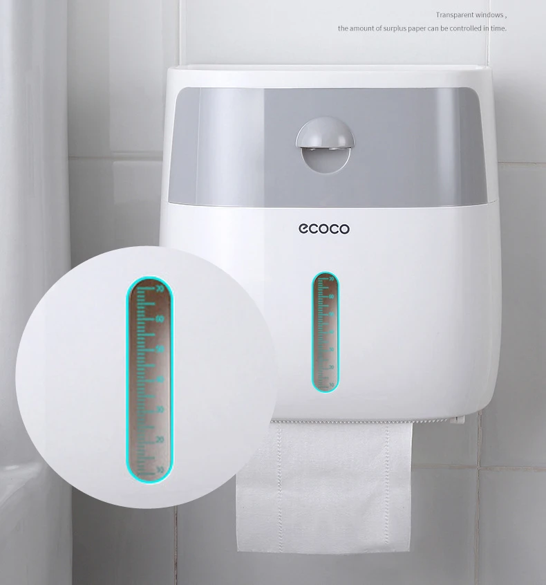 Waterproof Toilet Paper Holder Plastic Paper Towels Holder Wall Mounted Bathroom Shelf Storage Box Portable Toilet Roll Holder