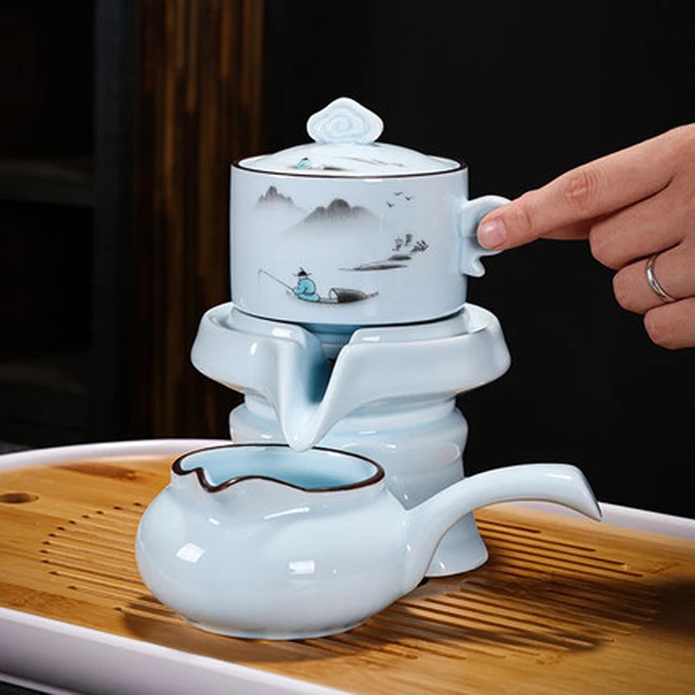 Chinese Matcha Tea Set Kung Fu Ceremony Semi Automatic Gift Tea