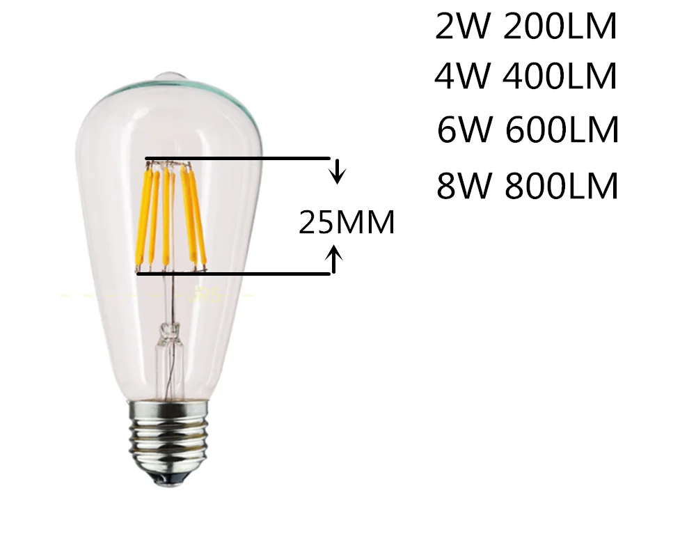 BOMBILLA FILAMENTO CRUZADO REGULABLE ST64 E27 11W 1600lm 4000K