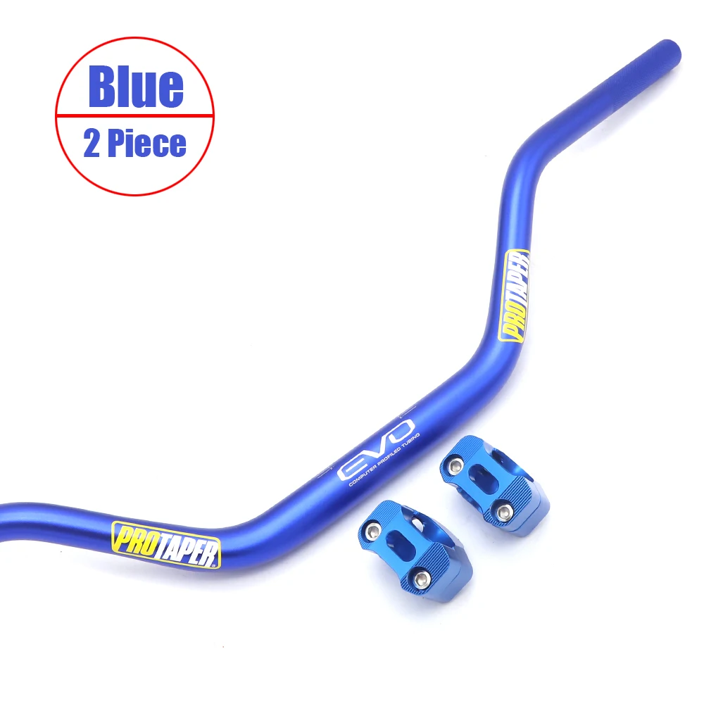 Blue 2 pieces 28 мм мотоциклетные руль с высокой ручкой+ ручки ПроТейпер БАР накладка для Dirt Bike SUZUKI DRZ400 RMZ450 RMZ250 - Цвет: Blue 2 pieces
