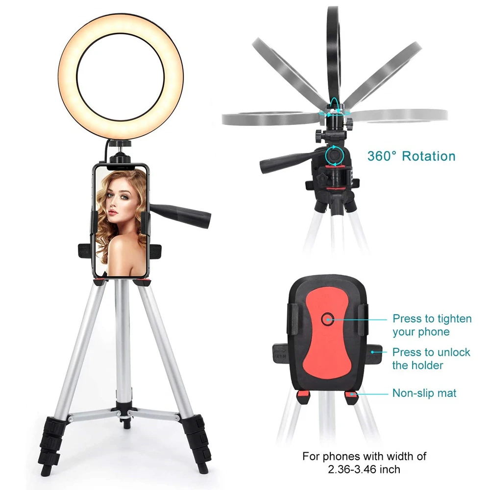  Led Light Ring For Selfie Lamp Ring Light Tripod With Lamp Photography Lighting For Youtube Holder  - 4000289281029