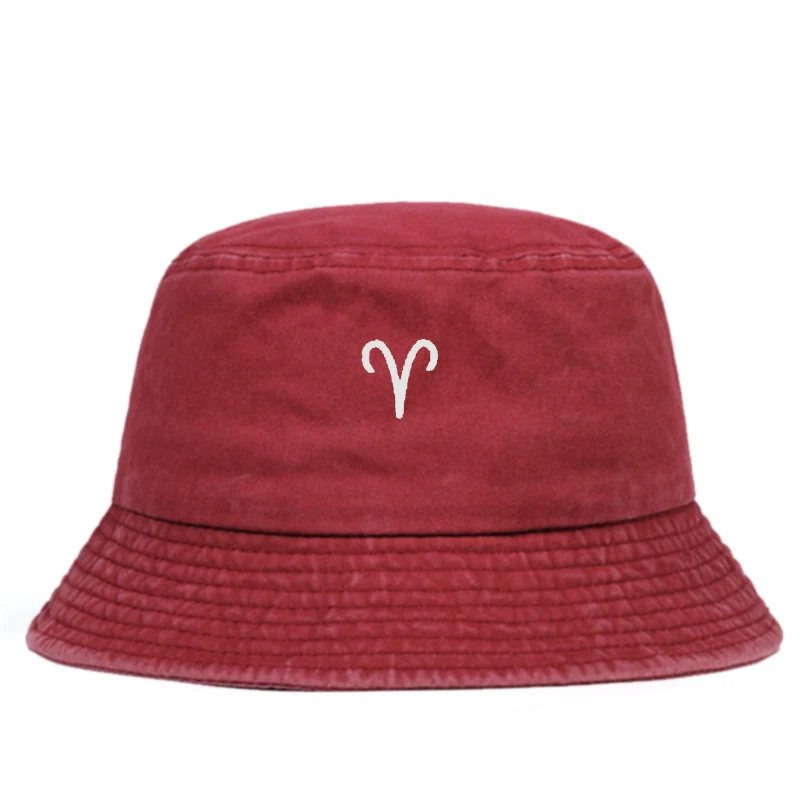 Moda cappello da pescatore lavato selvaggio ariete cappelli a secchiello  ricamati zodiaco proteggi cappelli hip hop celesti cappelli da sole  personalizzabili|Men's Bucket Hats| - AliExpress