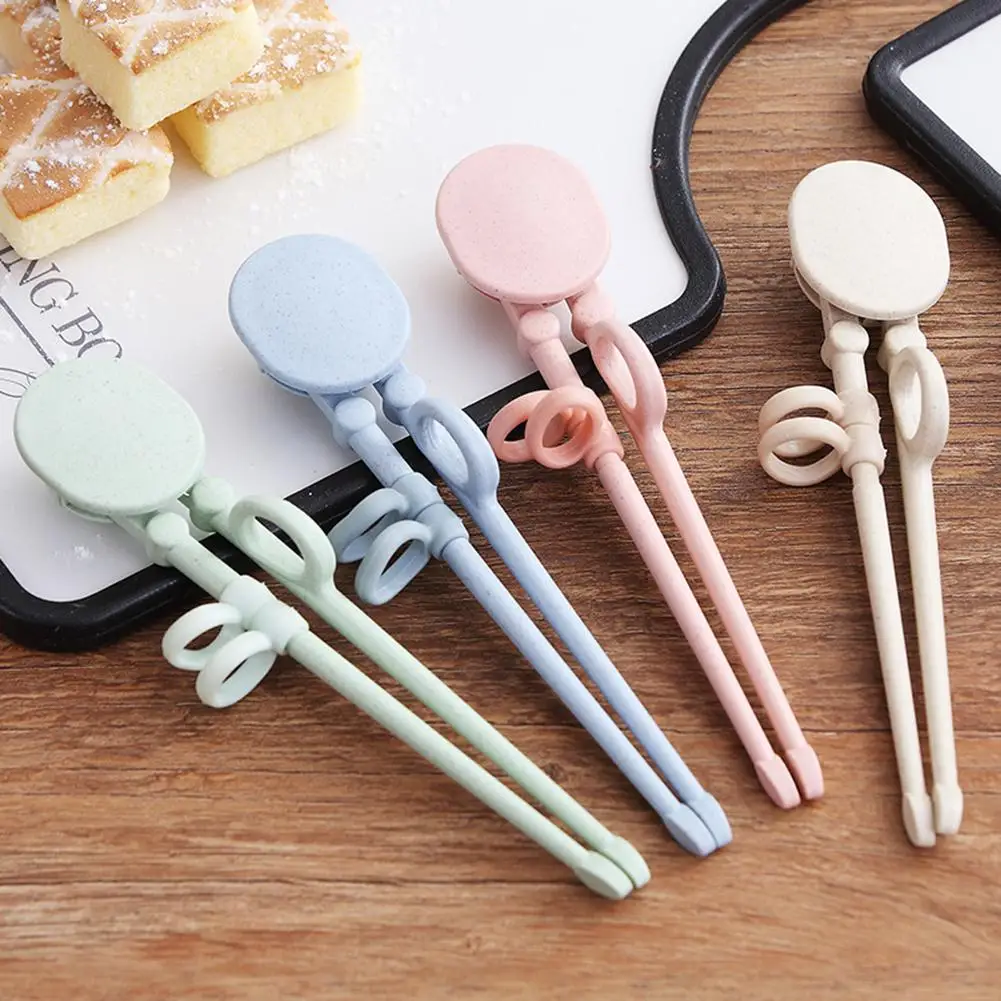 1 Pair Wheat Straw + PP Children Kids Chopsticks Lightweight Reusable Training Tableware for children babys | Дом и сад