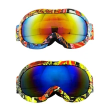 Детские зимние лыжные очки, двухслойные противотуманные маски, очки для детей, Лыжный спорт, сноуборд, очки, лыжные аксессуары