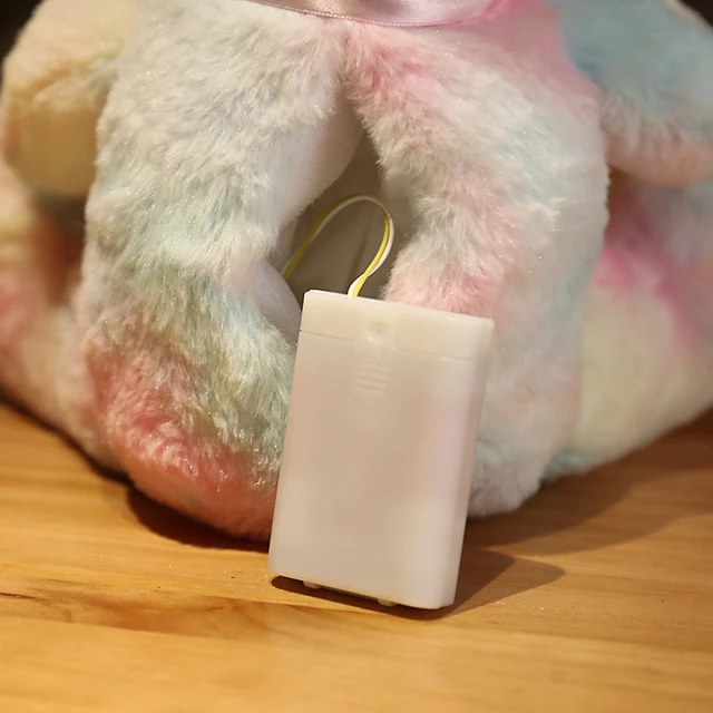28~50cm Rainbow Light Up Teddy Bear Doll Standing&Sitting Cute Animal Long Plush Fuzzy Toy Using AA Batteries Children Gift 6
