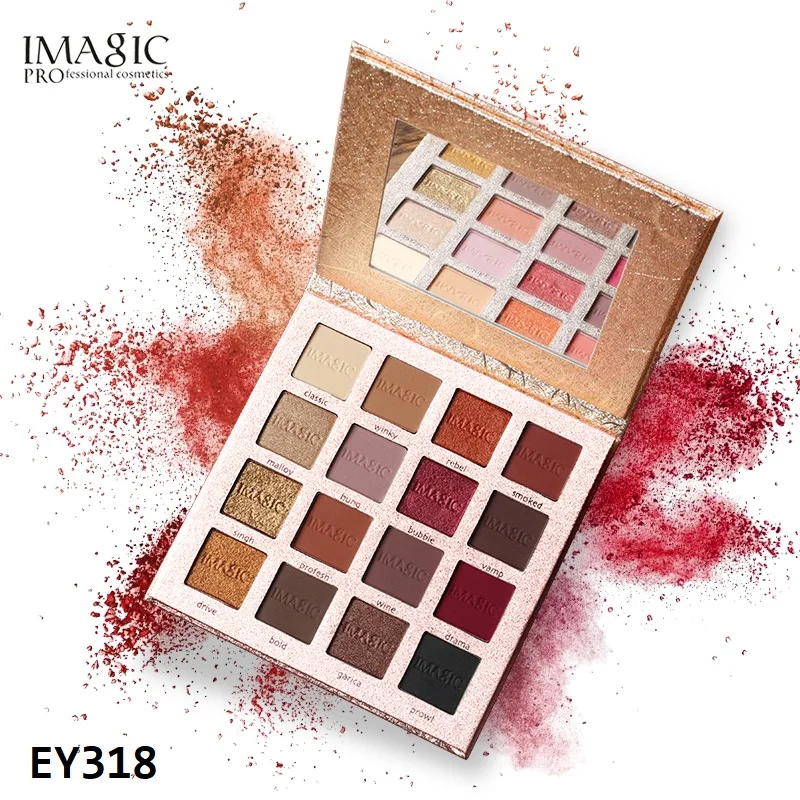 IMAGIC New Matte Charming Eyeshadow 16 Color Palette Make up Palette Shimmer Pigmented Eye Shadow Powder Official Product TSLM