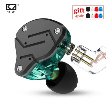 

New KZ ZSN 1DD+1BA Heavy bass iron commutative cable in Ear type earphone HIFI moving iron Quad core KZ ZS10 ZST AS10 BA10 ES4