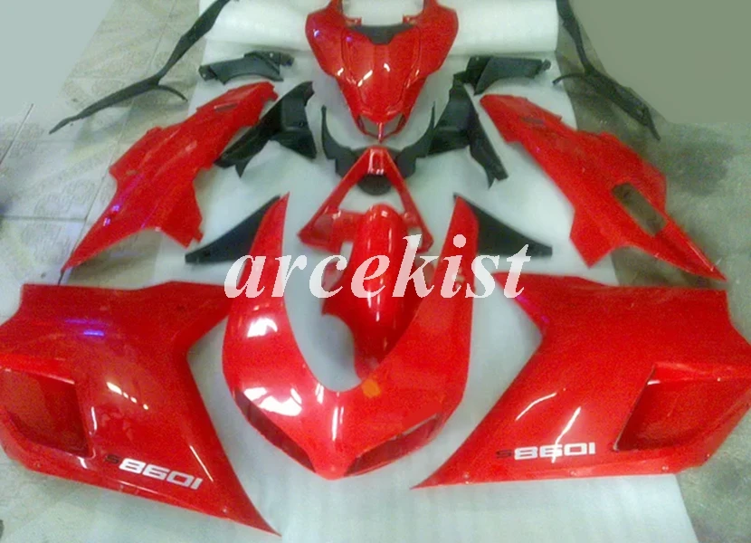 

Injection Mold New ABS Motorcycle Fairings Kit Fit for Ducati 848 evo 1098 1198 1098s Bodywork Set Red Bright