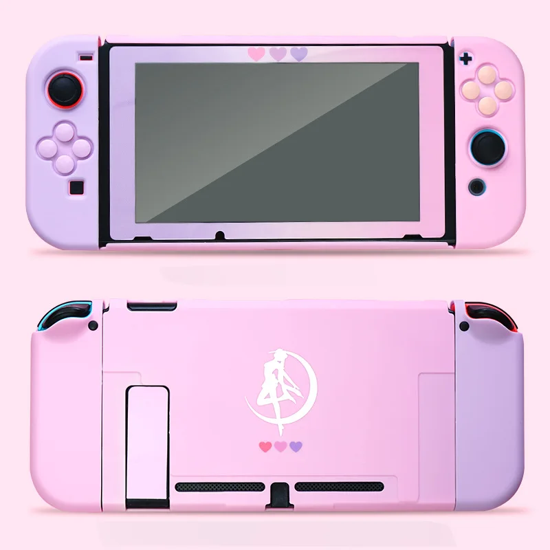 Розовый фиолетовый корпус переключателя ПК жесткий чехол для игровой консоли