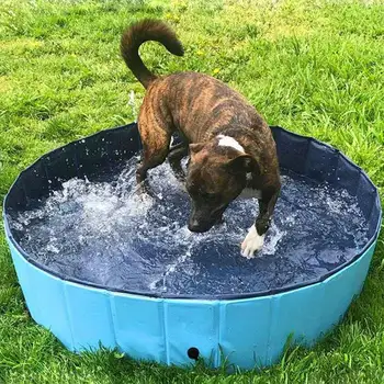 

PVC Foldable Pet Dog Cat Swimming Pool PVC Washing Pond Dog Tub Bed Large Small Dog Swimming House Bed Summer Pool