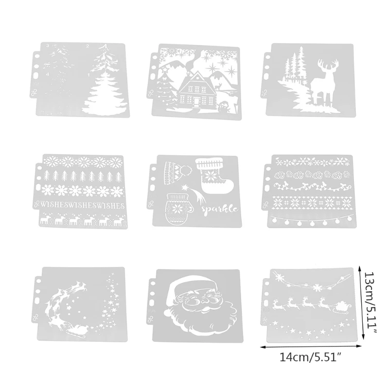Small Christmas Stencils for Painting on Wood Reusable Christmas Stencil  Template for Wood Silce DIY Crafts Ornaments S103 - AliExpress