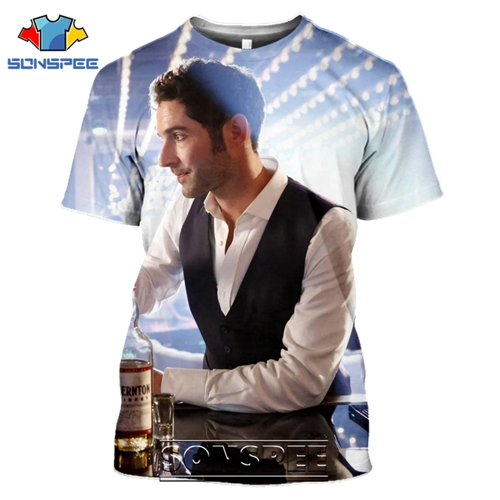 SONSPEE T-shirts Lucifer Morningstar 3D Print Men Women Casual Fashion Hip Hop Short Sleeve Streetwear Devil Tees Tops Shirt (12)