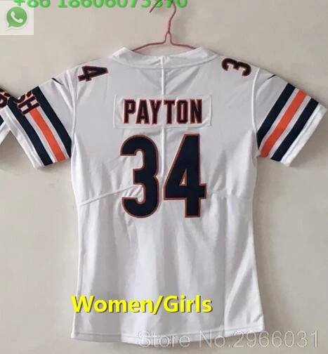 A+++ качество Женская обувь на каблуке 10 mitchell trubisky; большие размеры 34-Walter Майка "Пэйтон" белого и синего цвета S-XXL Чикаго - Цвет: for women