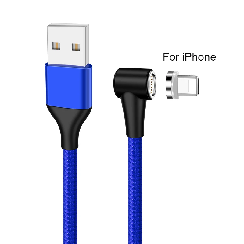 1 м 2 м USB кабель для зарядки для iPhone 11 7 8 X XS Max XR Быстрая зарядка Магнитный USB кабель для передачи данных для iPhone 5 SE 6 S 6 Plus провод зарядного устройства - Цвет: Blue iOS Cable