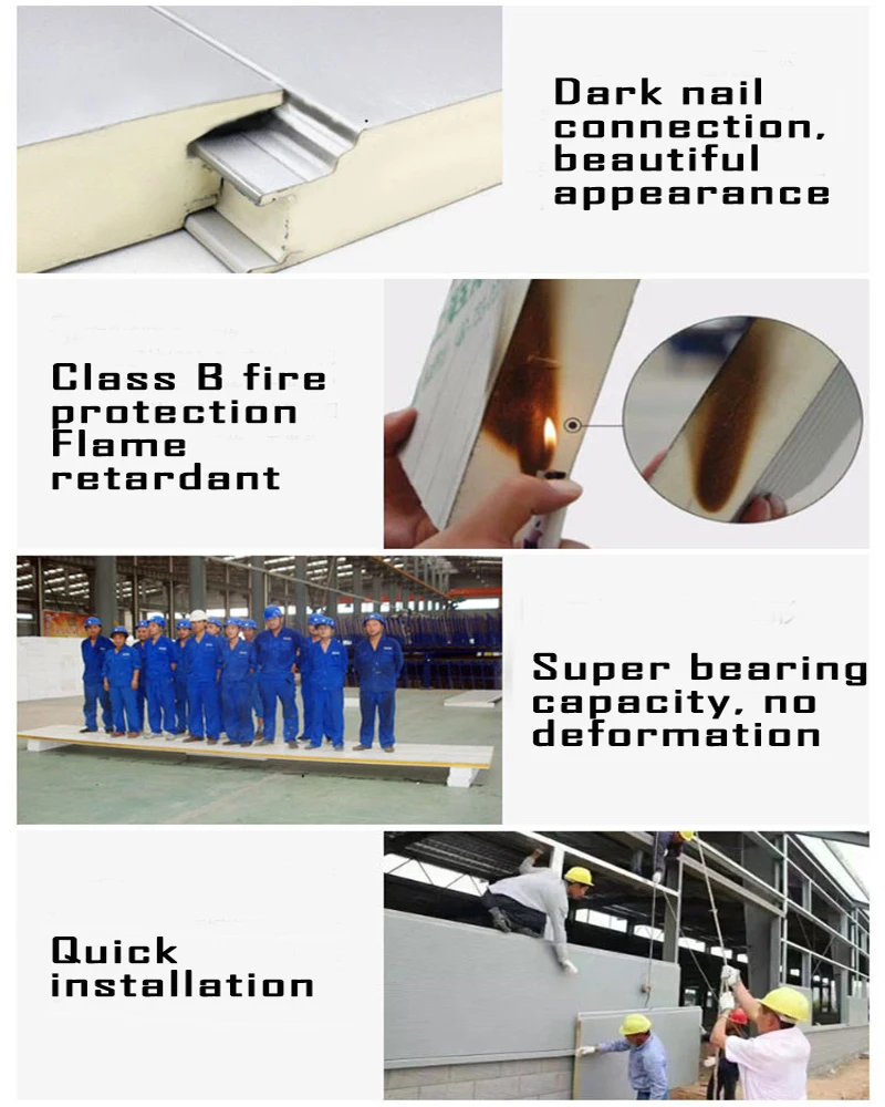 PU sandwich wall panel for cold room detail 1