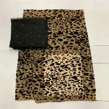 Горячая высокого качества модный Печатный шелковистый бархат 5 ярдов и 2 ярдов шифоновой ткани тюля! LXF9236