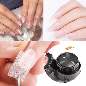 

Nail Beauty Art Non-woven Silk Fiberglass Gel with 10 Extension Fiber Kit Fiber-specific Extension Glue and Extended Fiber Sheet
