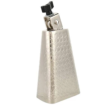 

HOT-Percussion Instrument Accessories, Percussion Instrument Parts, 6 Inch Metal Cowbell Bell with Handle Percussion Musical