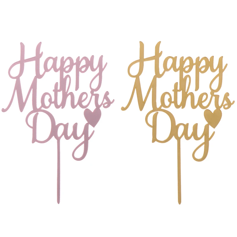 Joyeux Anniversaire Maman Papa Acrylique Gateau Topper Or Miroir Gateau Topper Pour Pere Mere Fete D Anniversaire Gateau Decorations Aliexpress